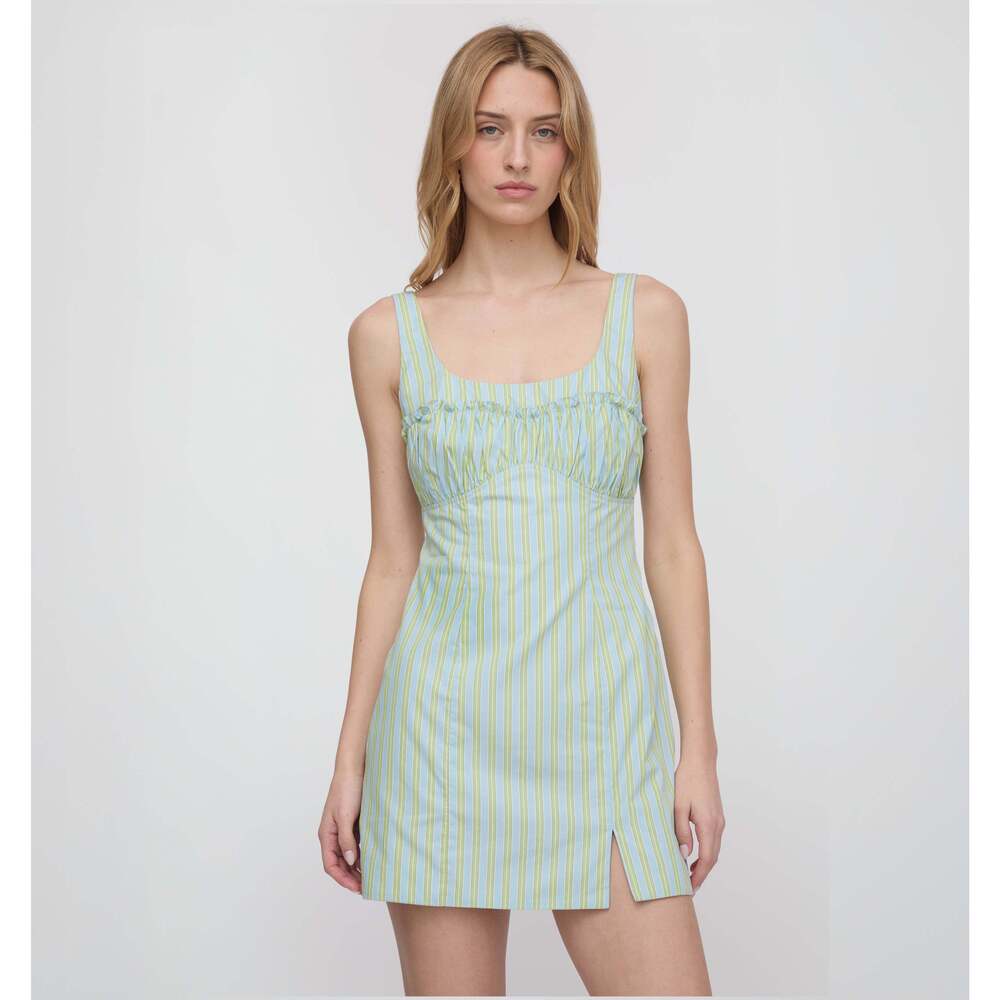 Hill House Home The Eviana Dress - Blue/Green Stripe Size SBlue/Green Stripe / S
